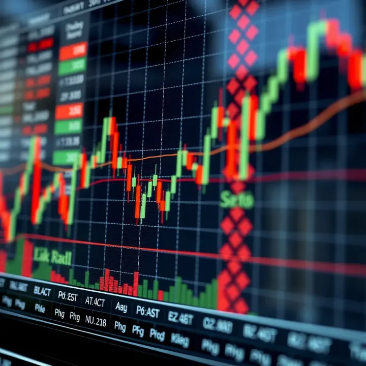 Detailed candlestick chart showing complex price action patterns on multiple timeframes in the Forex market