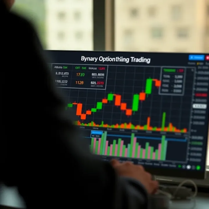 Diagram illustrating the basic concept and operation of binary options trading
