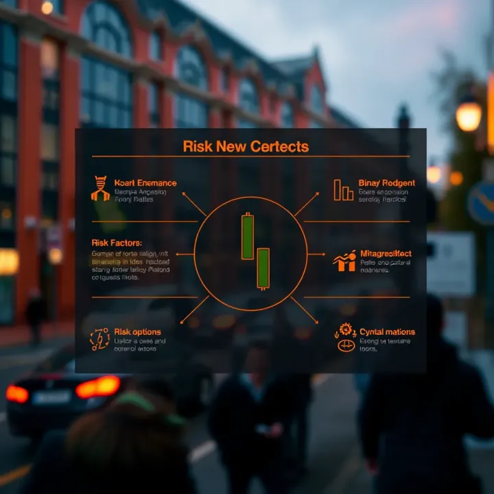 Diagram showing key concepts and risk factors in binary options investment