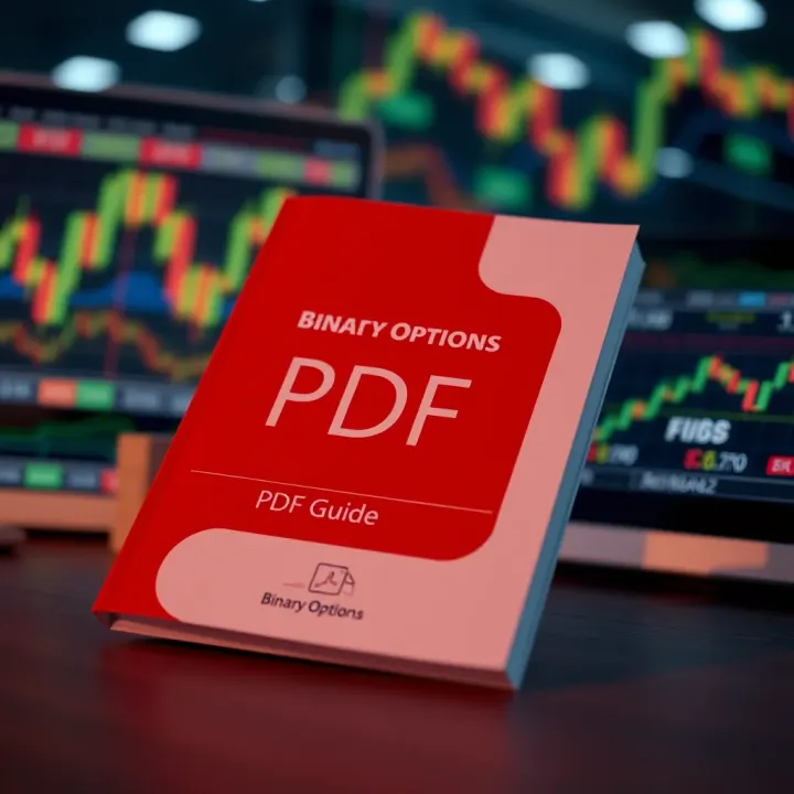 Digital representation of a PDF guide displaying key concepts and methods for binary options investing