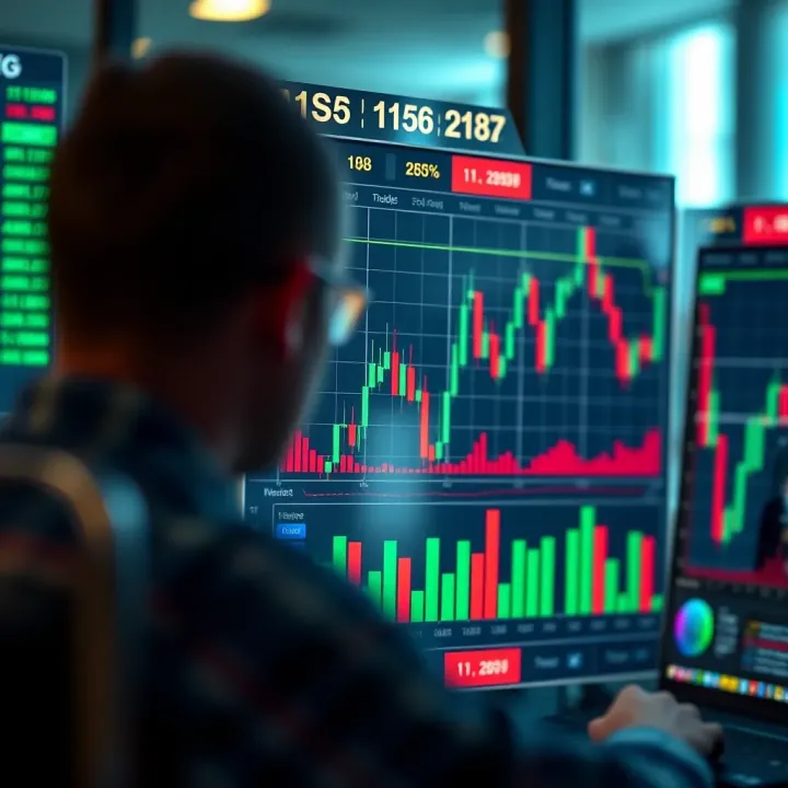 Chart illustrating risk management strategies and investment outcomes in binary options