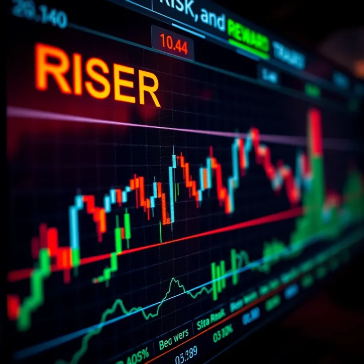 Graph showing binary options trading risk and reward dynamics