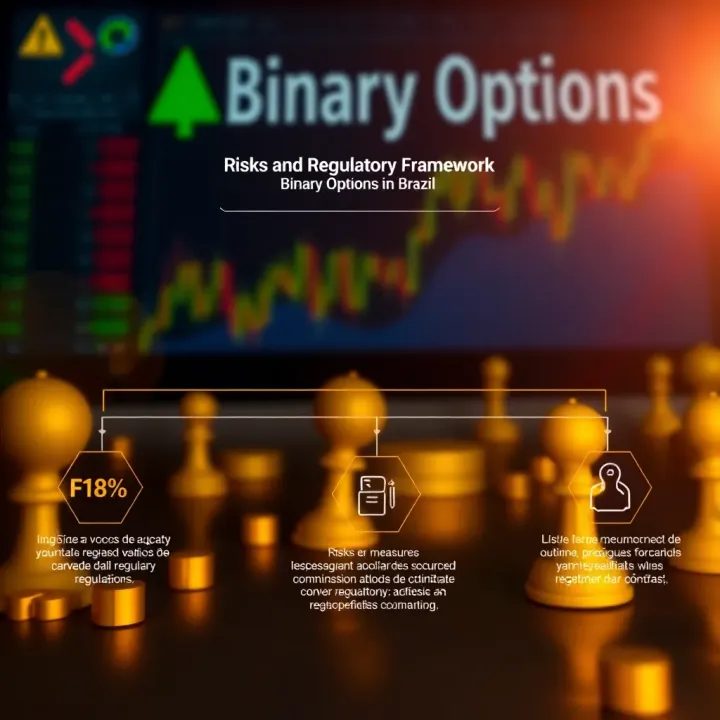 Diagram illustrating risks and regulatory measures for binary options in Brazil