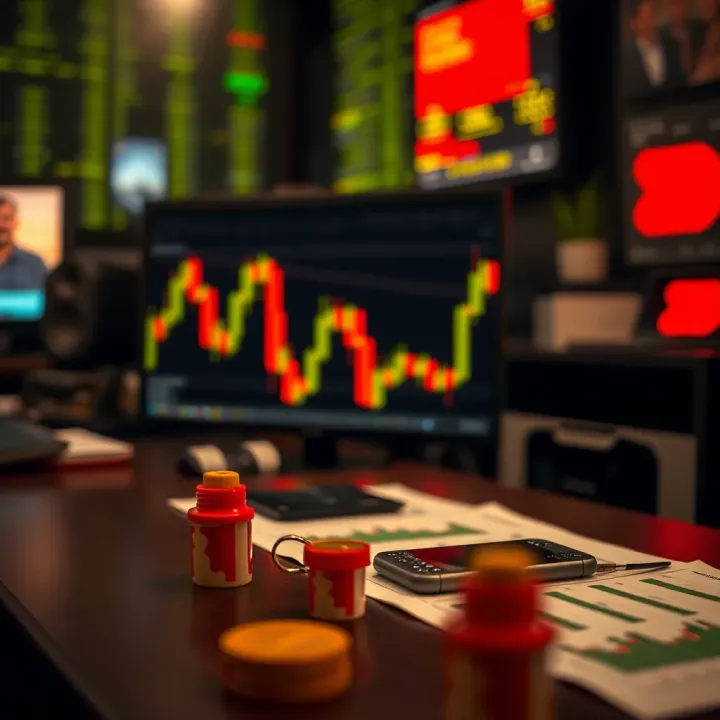 Conceptual illustration of risks and strategies in binary options trading