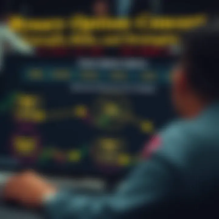 Diagram explaining binary options concepts including risks, opportunities, and common strategies