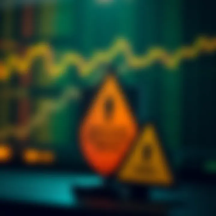 Illustration of a shield and warning sign symbolizing risk and regulation in binary options