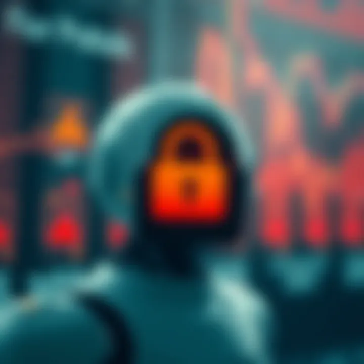 Risks and Safety Measures in Binary Options Robots Graphic depicting potential risks and security measures in binary options robot use