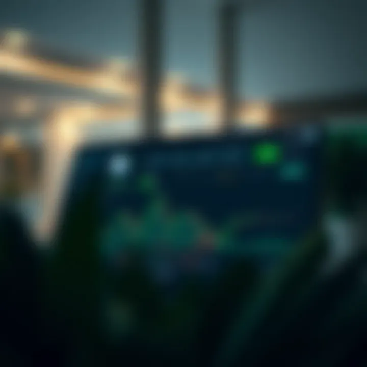 Illustration of a digital trading platform interface showcasing the Clear demo account dashboard