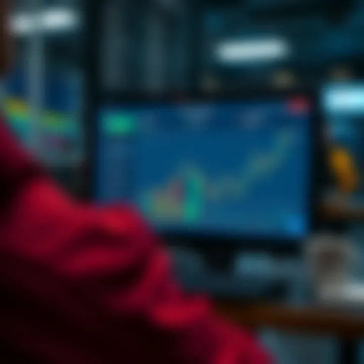 Visual representation of a user practicing investment strategies using a simulation tool on Clear platform