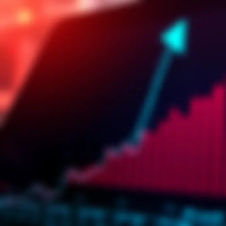 Graph showing upward trend representing binary options trading profits