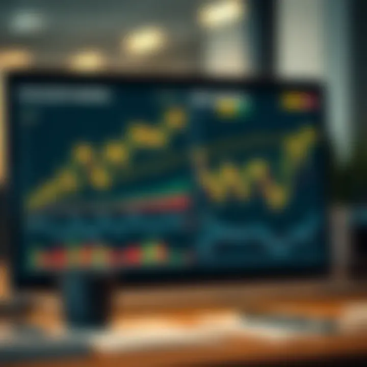 Comparison of competitor performance using charts and data visualization