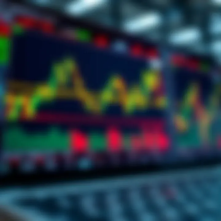Illustration showing binary options trading charts and digital interface with financial data