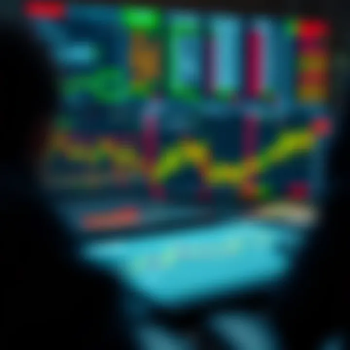 Conceptual illustration of risk management strategies and market analysis tools for binary options