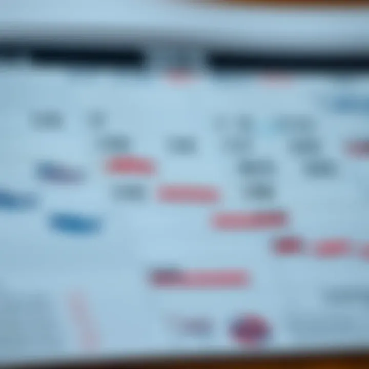 Calendar highlighting key United States economic events and data releases affecting financial markets