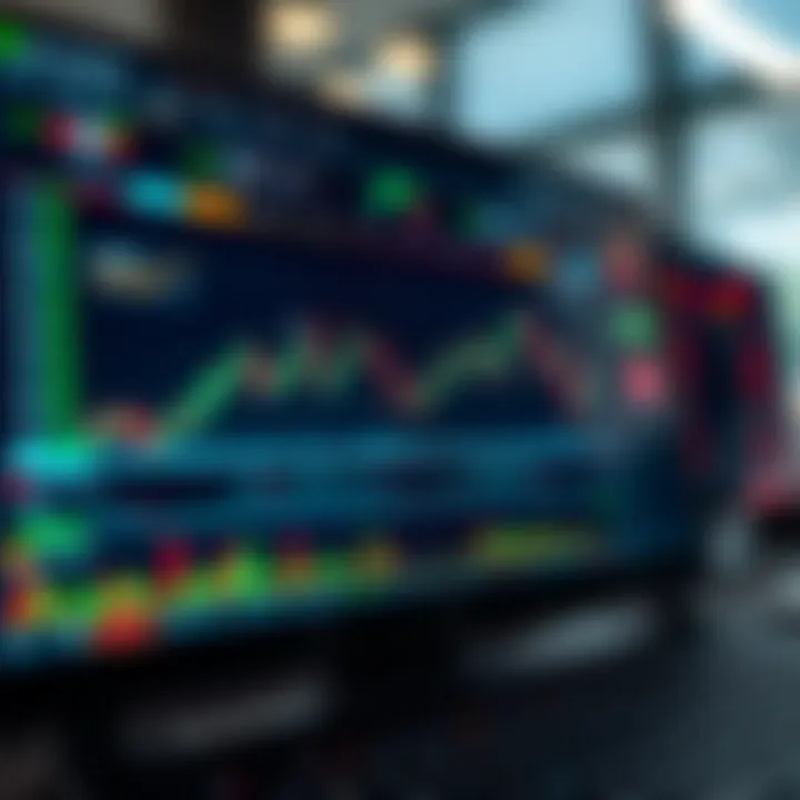 Dashboard of a trading platform showing real-time graphs and key metrics for day trading