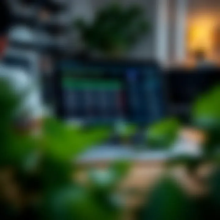 Open laptop displaying educational content on binary options investment techniques