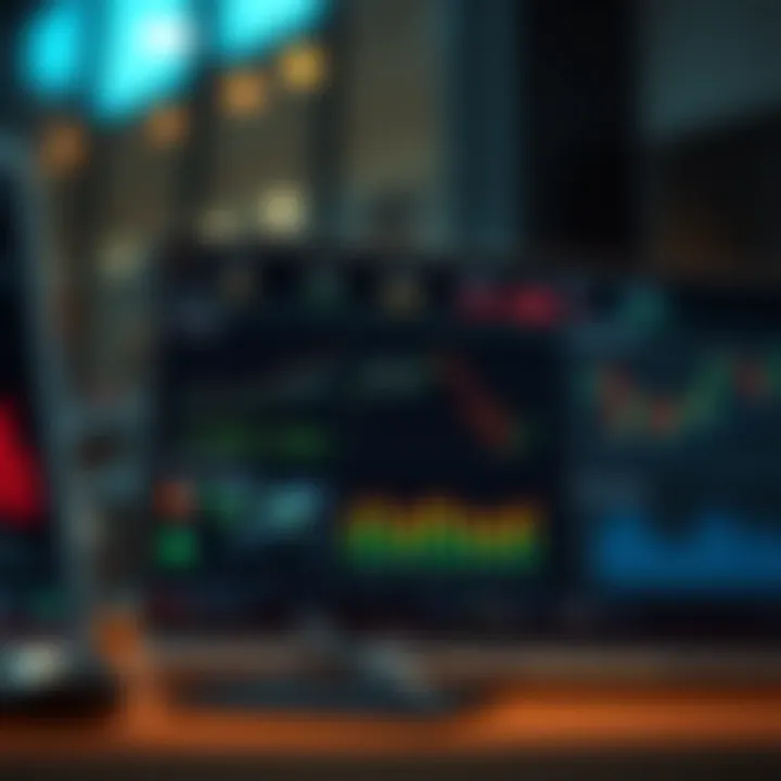 Dashboard displaying key market analysis metrics and interactive tools