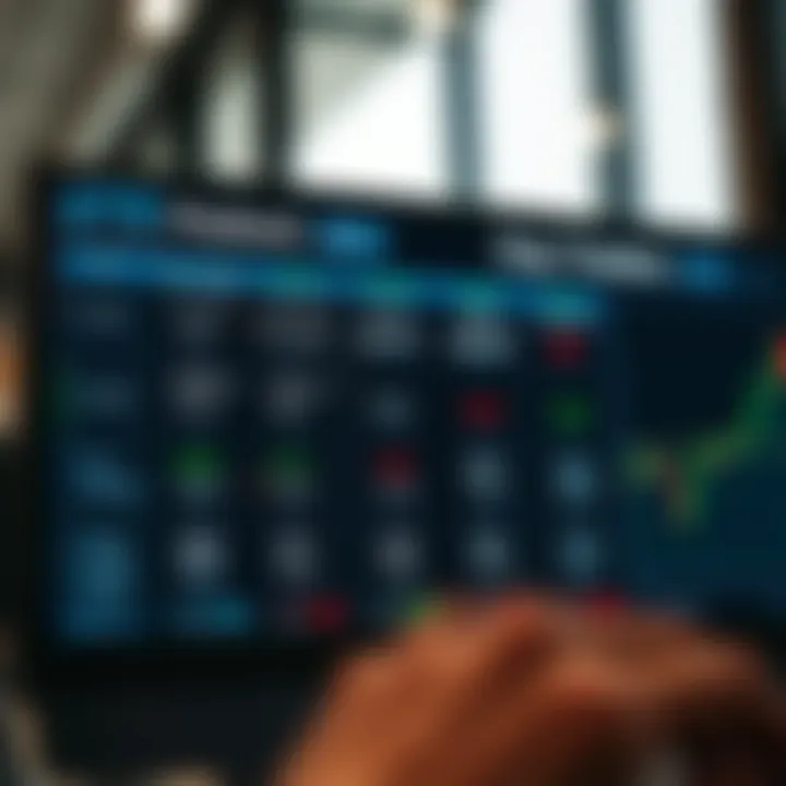 Feature and Cost Comparison of Day Trading Platforms Comparison of key features and costs of different day trading platforms shown on a digital dashboard