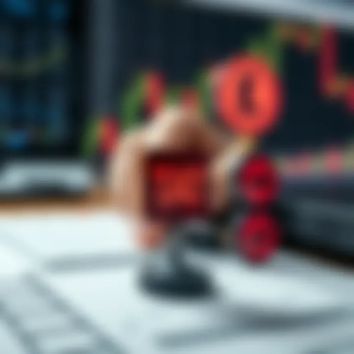 Trading Strategies and Risk Management in Day Trade Illustration of trading strategies and risk management symbols