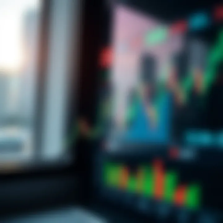 Graph showing fluctuating stock prices during a trading day with highlighted buy and sell points