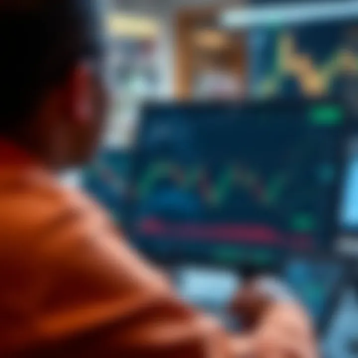 User interface showing demo account features and tools for investment practice