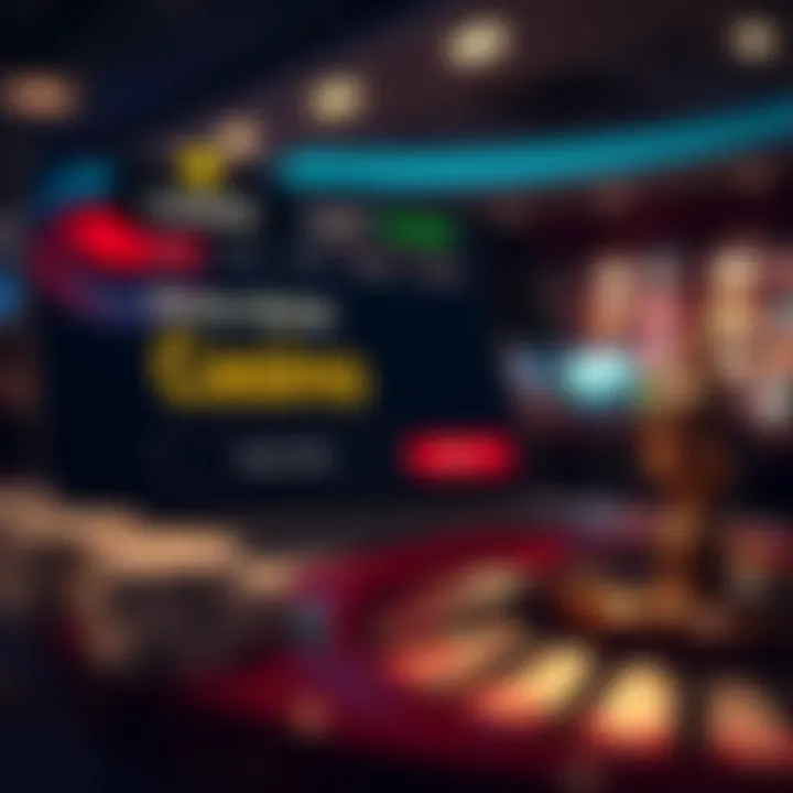 Online casino interface showing demo mode with game options and virtual credits