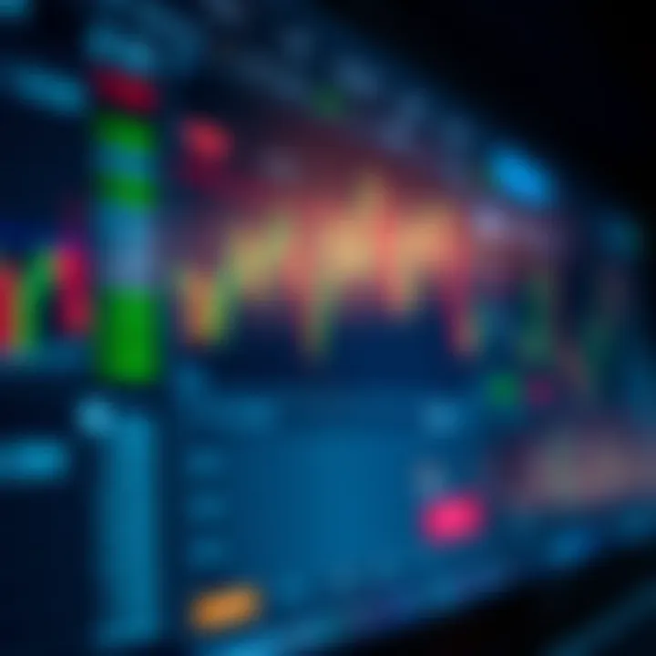 Trading Platform Interface Featuring Demo Account Options Illustration showing a digital trading platform interface with charts and demo trading options