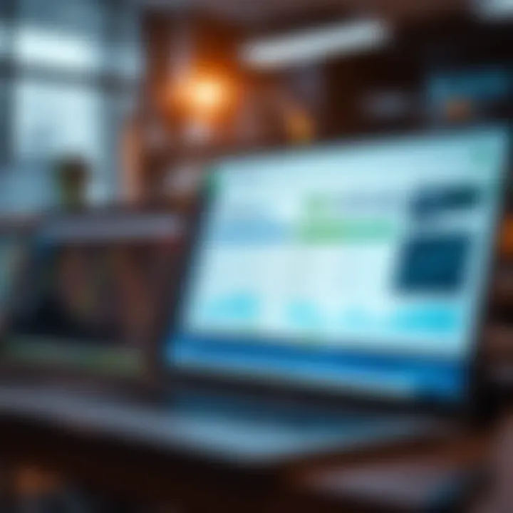 Comparison of various trading platforms showcasing demo accounts and their features on digital devices