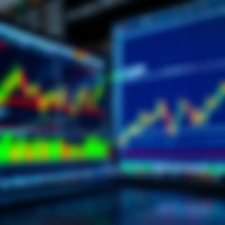 Comparison of Forex and Binary Options trading platforms showing charts and currency symbols
