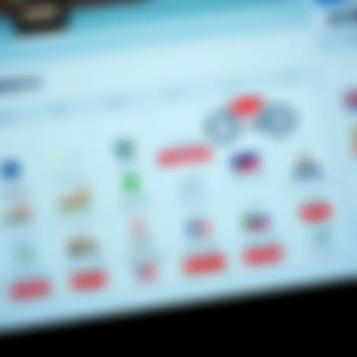 Calendar showing various economic event icons and dates marked for financial tracking