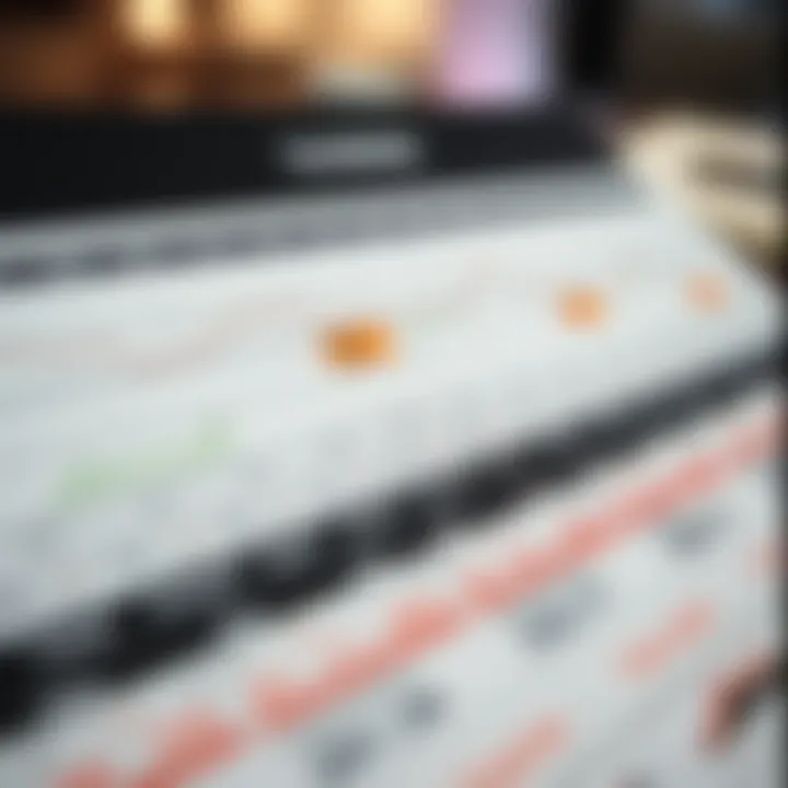 Illustration of a detailed economic calendar displaying various financial indicators and event dates