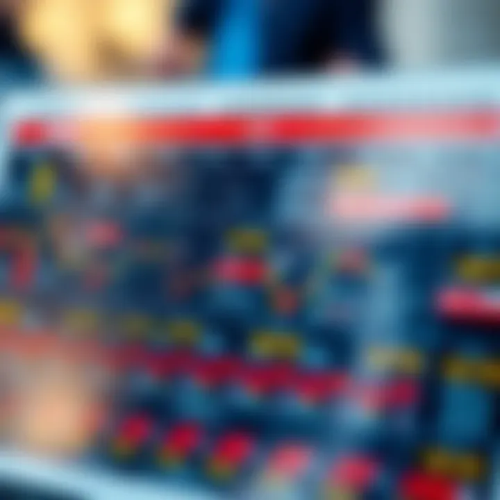 Calendar displaying key economic indicators and market events for investors