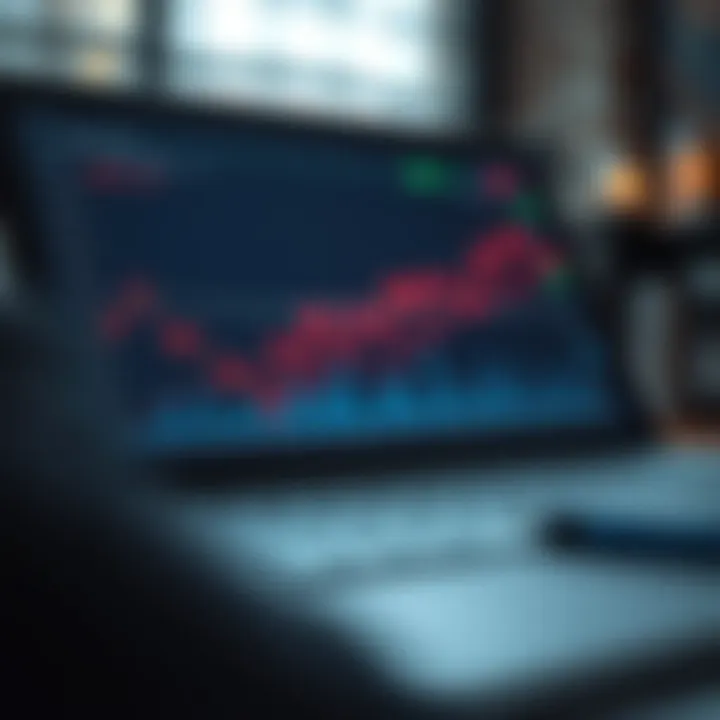 Graph showing market trends and data analysis