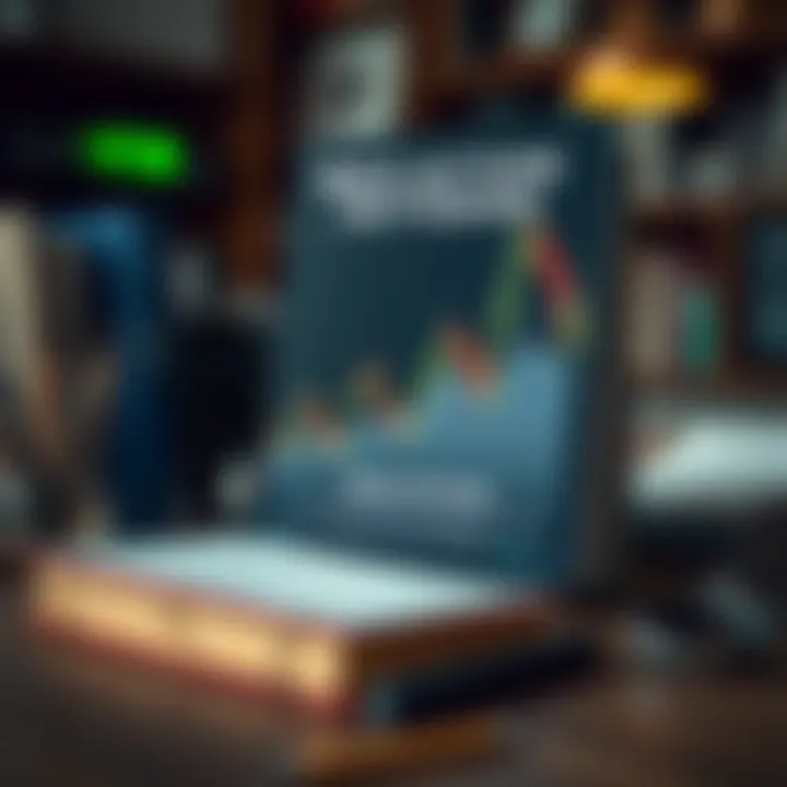 Book cover displaying candlestick chart patterns representing price movements in financial markets