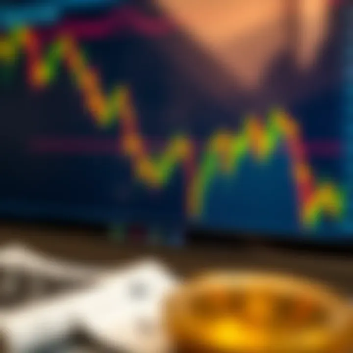 Graph depicting currency fluctuations and market trends in the foreign exchange market