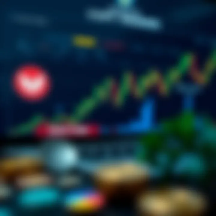 Illustration of investment growth with graphical charts and secure platform icons