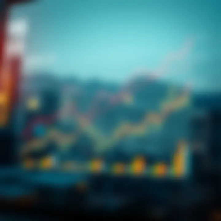 Graph showing market trends and competitive analysis
