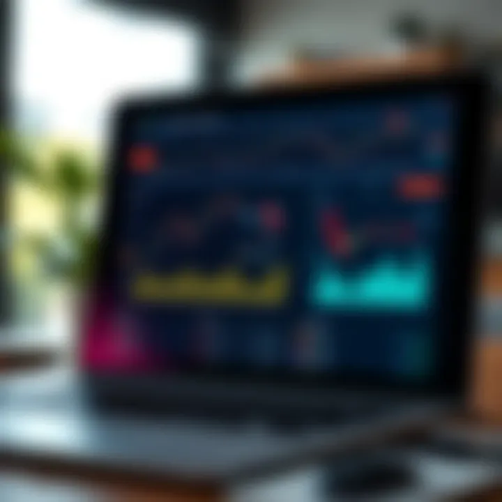 Comprehensive market analysis report with charts and data insights on a digital screen