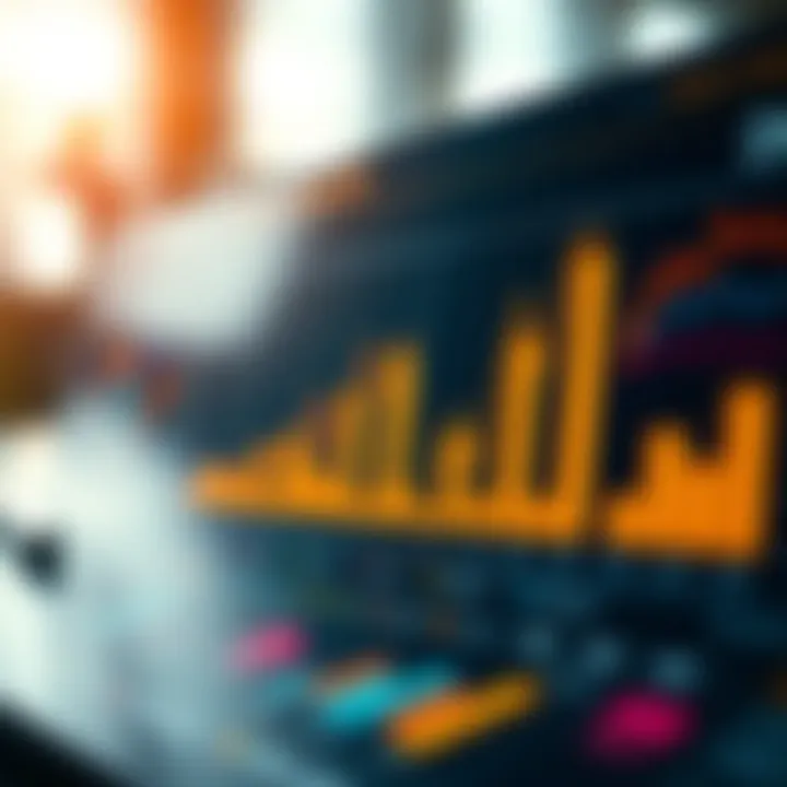 Graph showing market analysis trends and customer behavior insights