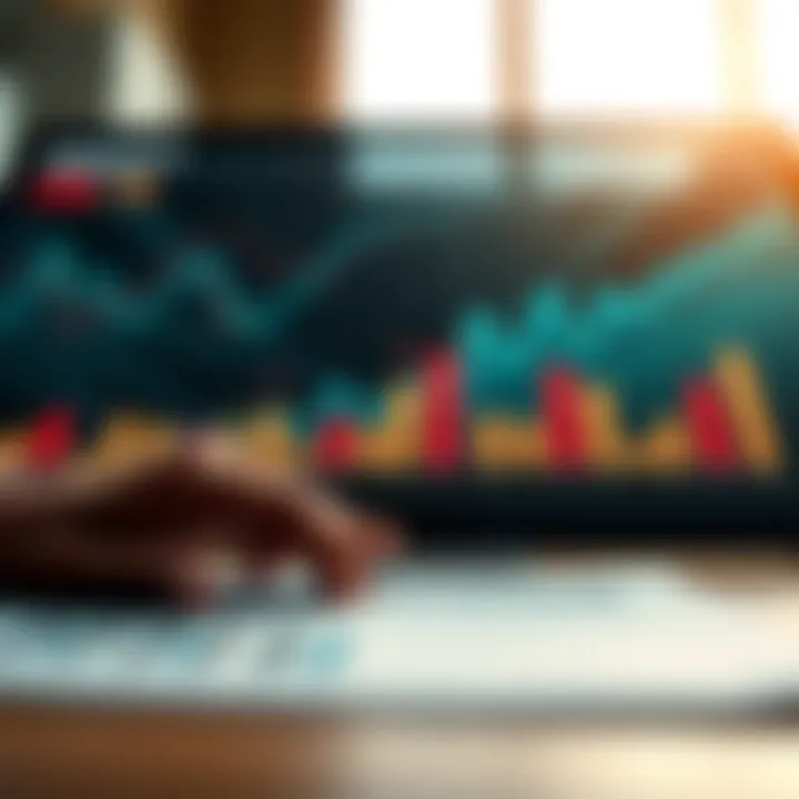 Graph showing market trends and competitor positioning