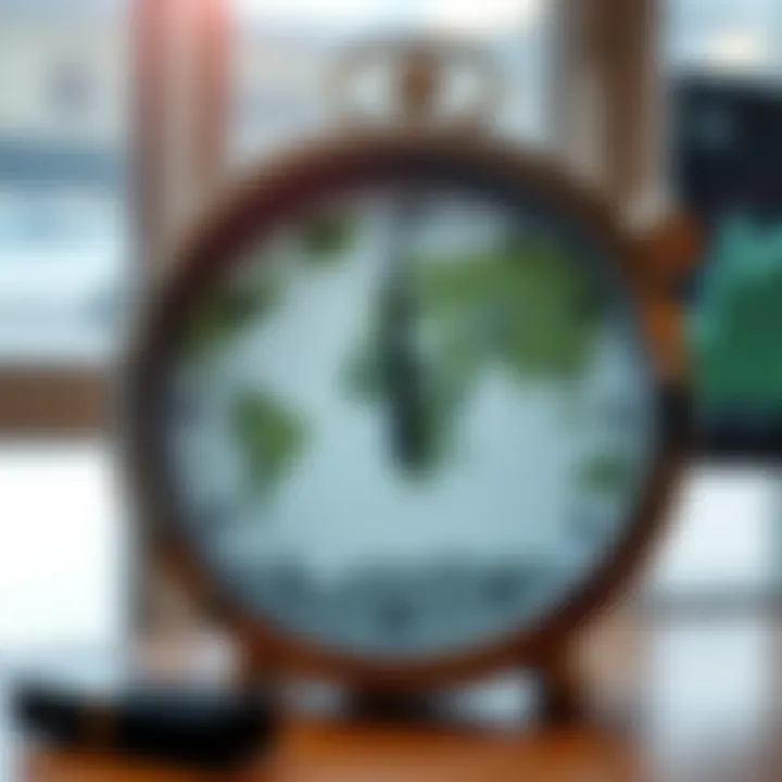 World clock displaying multiple time zones relevant for binary options trading
