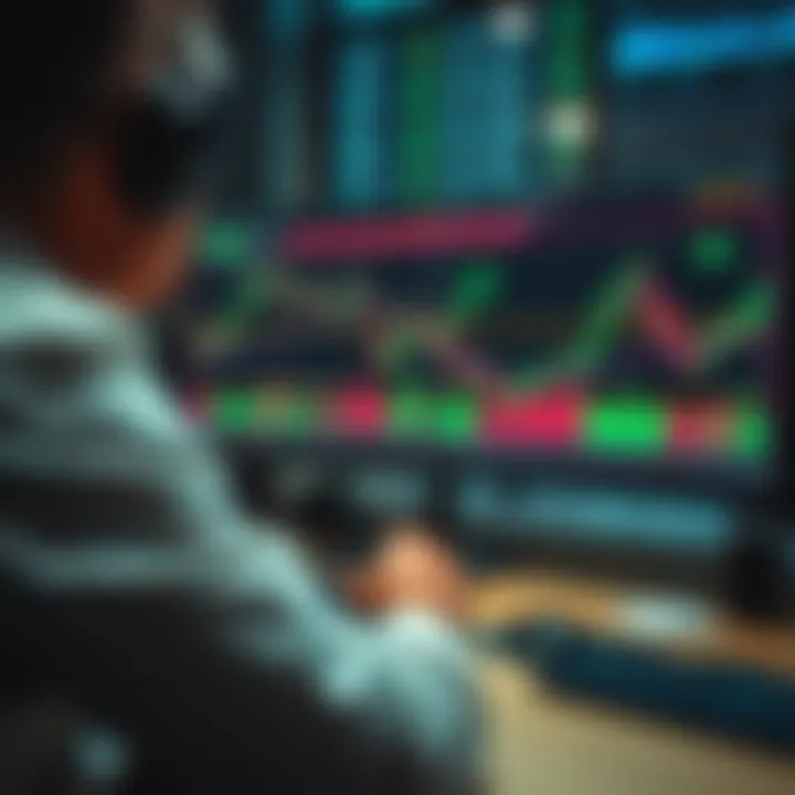 Trader analyzing stock market charts to apply price action techniques