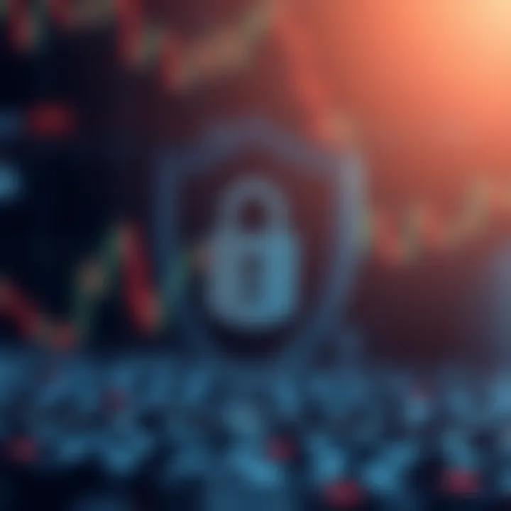 Shield symbol with a lock emphasizing secure trading and fraud prevention in binary options market