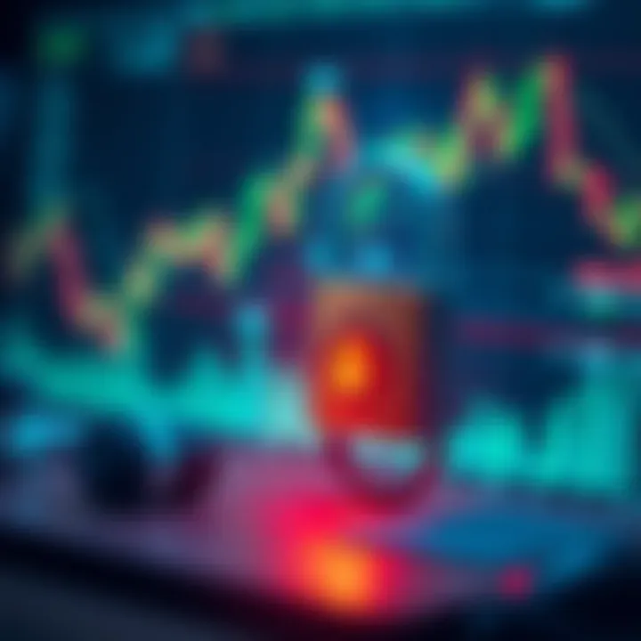Conceptual illustration of secure online trading with digital lock and financial charts symbolizing safety and regulation