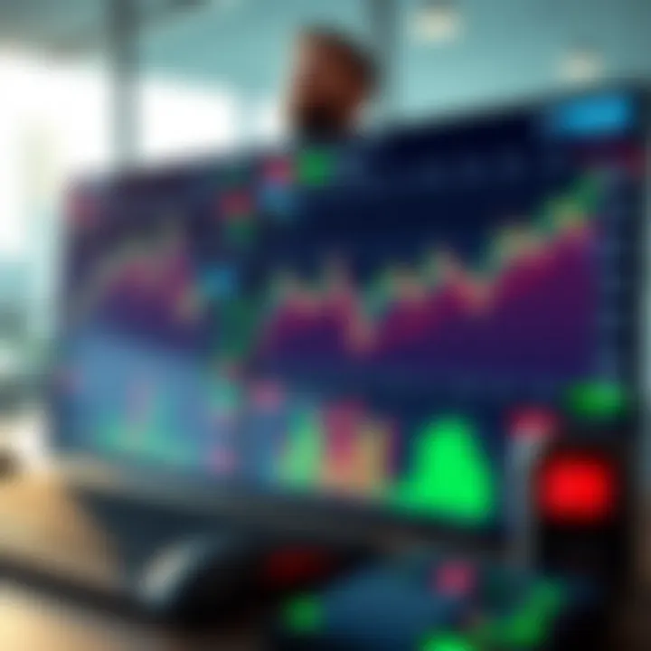 Digital dashboard showcasing trading tools and performance metrics used in day trade simulators