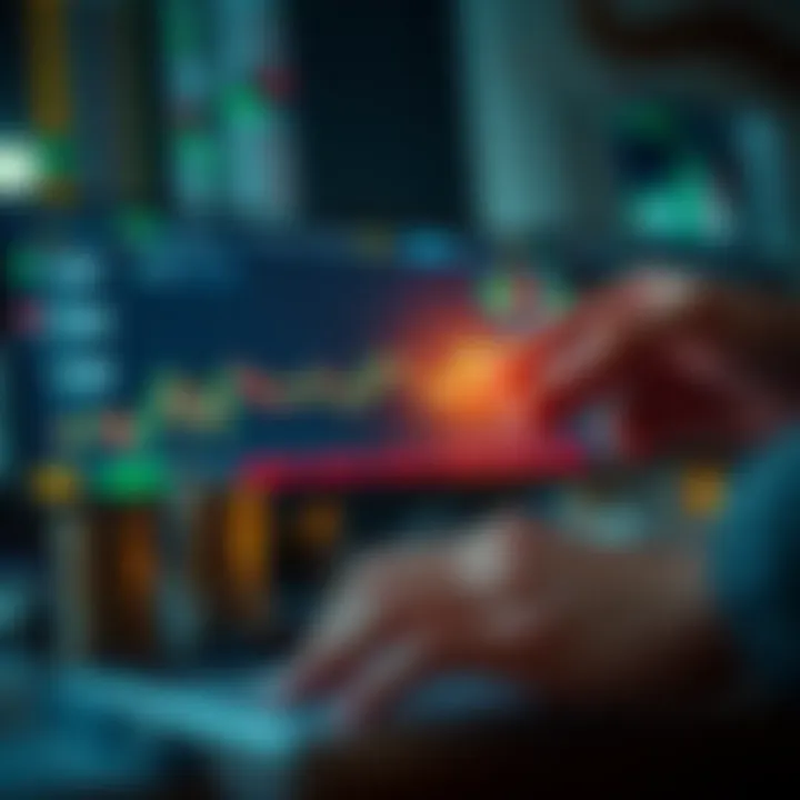 Conceptual illustration of strategic decision making and risk management in financial trading