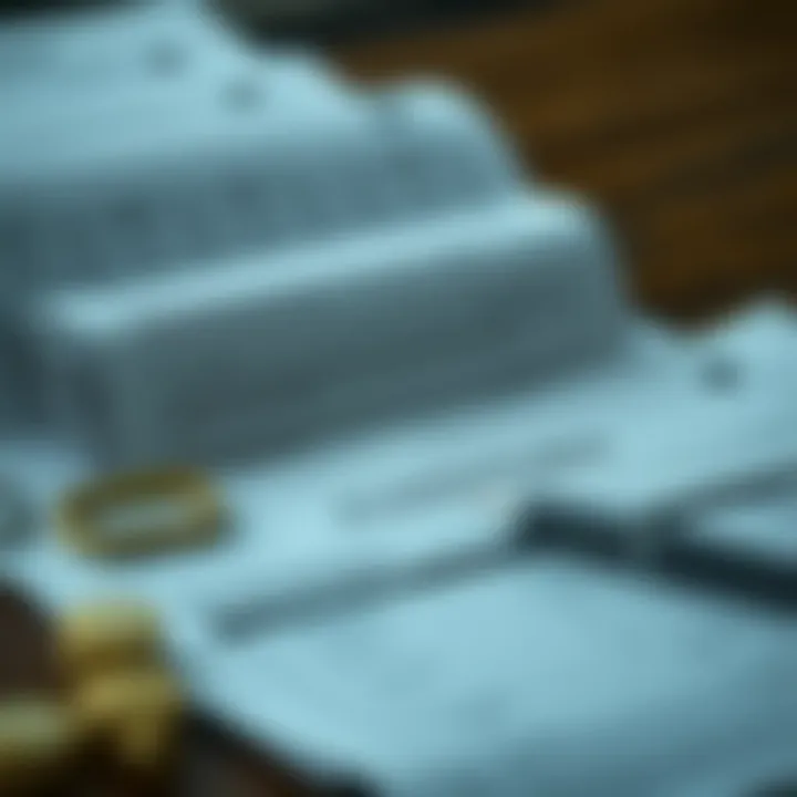 Graphic depicting tax declaration forms alongside organized financial records for binary options