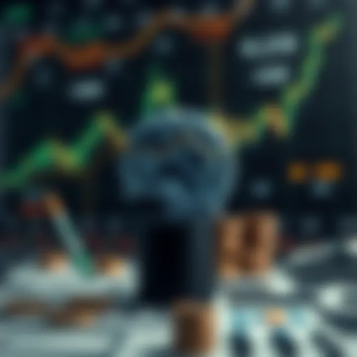 Conceptual illustration of financial management tools and psychological aspects for consistent trading success