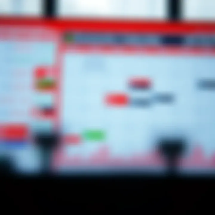 Calendar displaying economic events with icons representing financial markets and data analysis