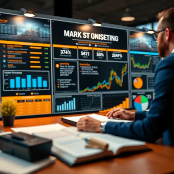 Business strategy board highlighting key competitive insights and market opportunities
